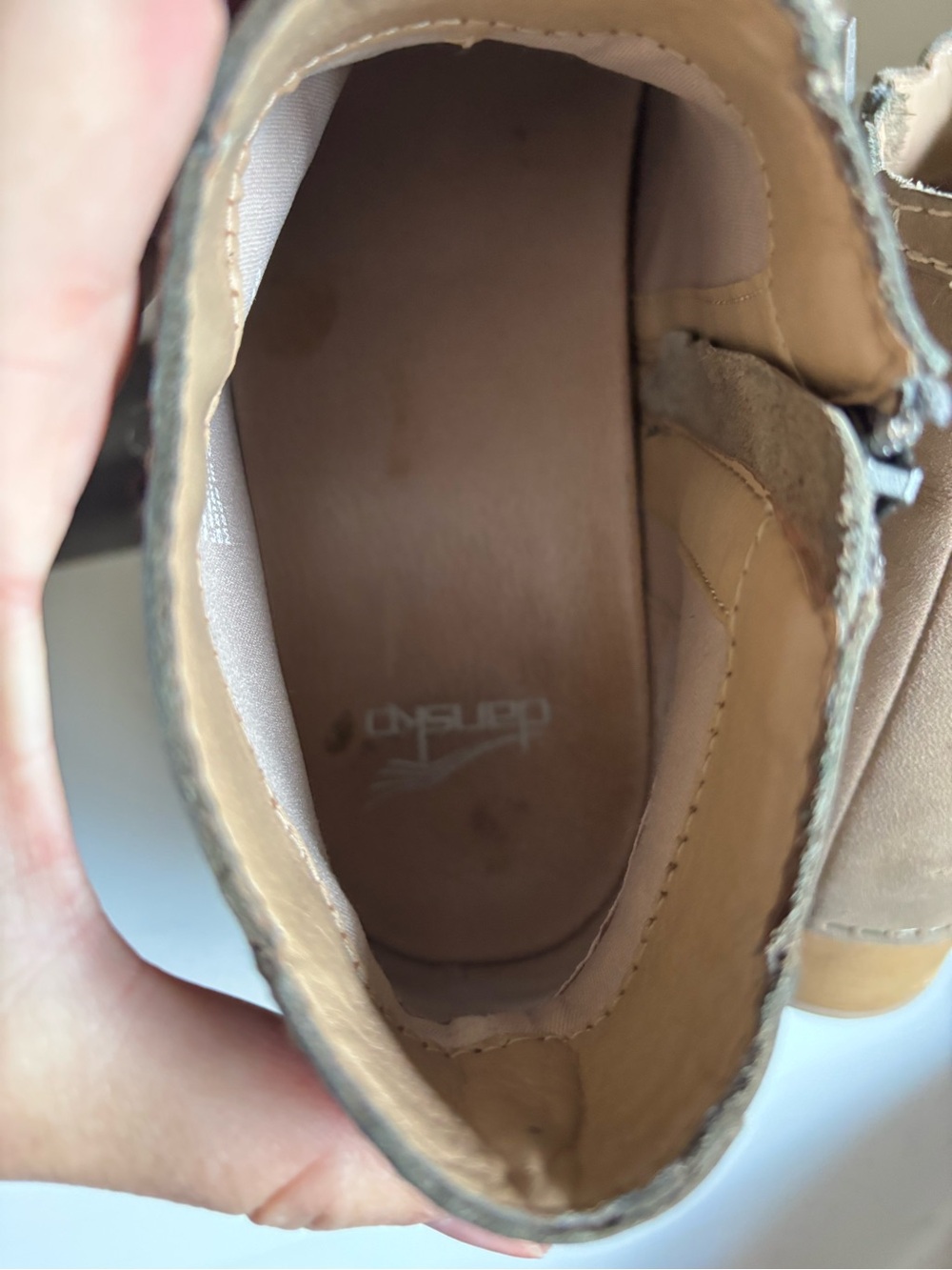 DANSKO Women's Tan Nubuck Leather 'Barbara' Ankle Boots Size 40 US 9.5/10 - Picture 12 of 16